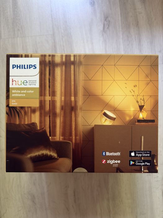 Lampa LED RGB inteligenta Philips Hue Iris, Gold *NOUA*