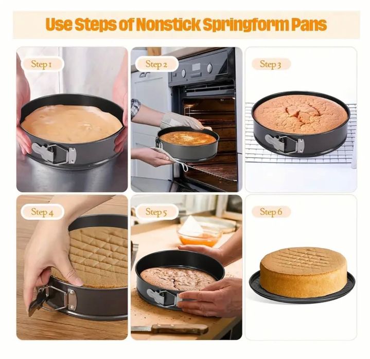 Комплект 2 броя форми за печене с подвижно дъно