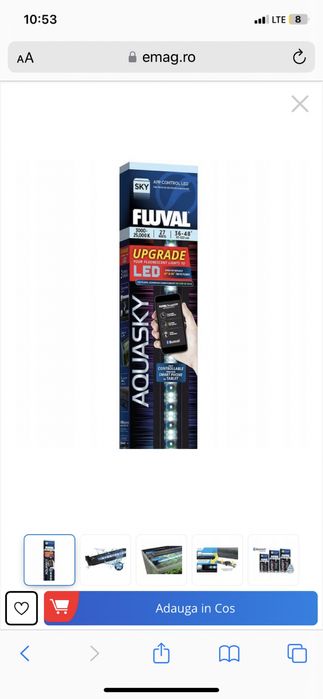 Lampa pentru acvariu, FLUVAL, LED, 27W, 91-122cm, Negru