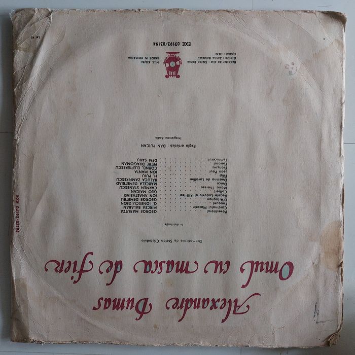 Omul cu Masca de Fier vinil