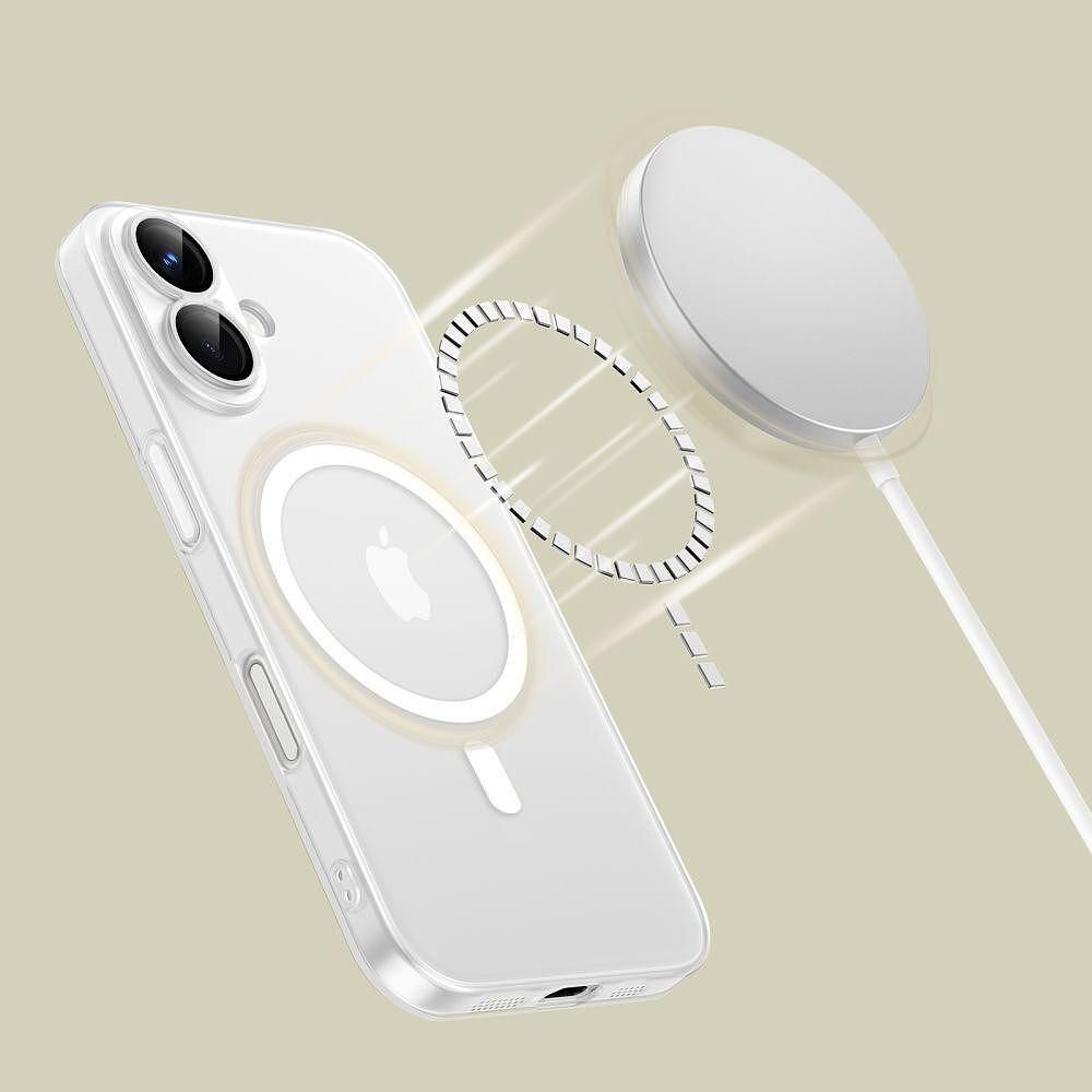 Tech-protect magslim magsafe калъф за iphone 16e - matte/ice