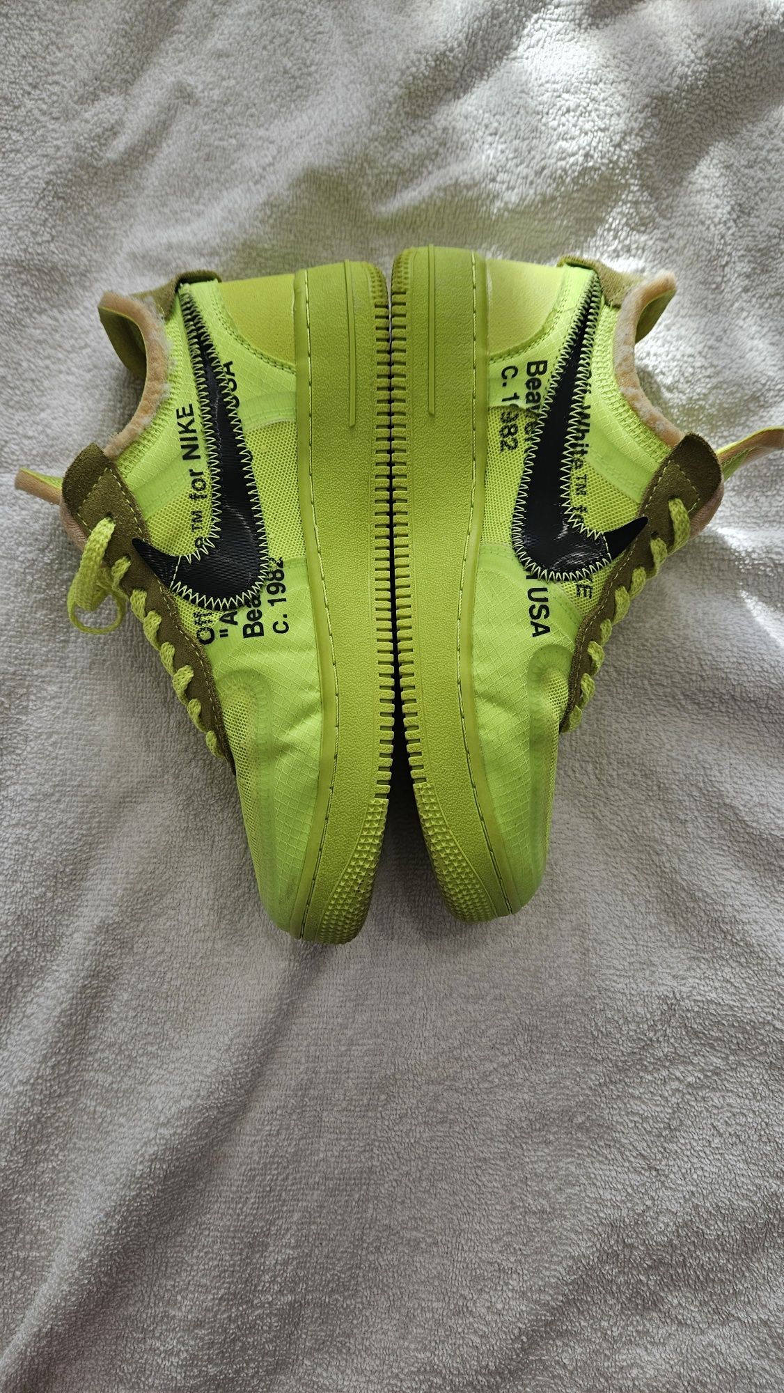 Vand addasi Nike X Off-White Air force 1 low "VOLT" sneakers