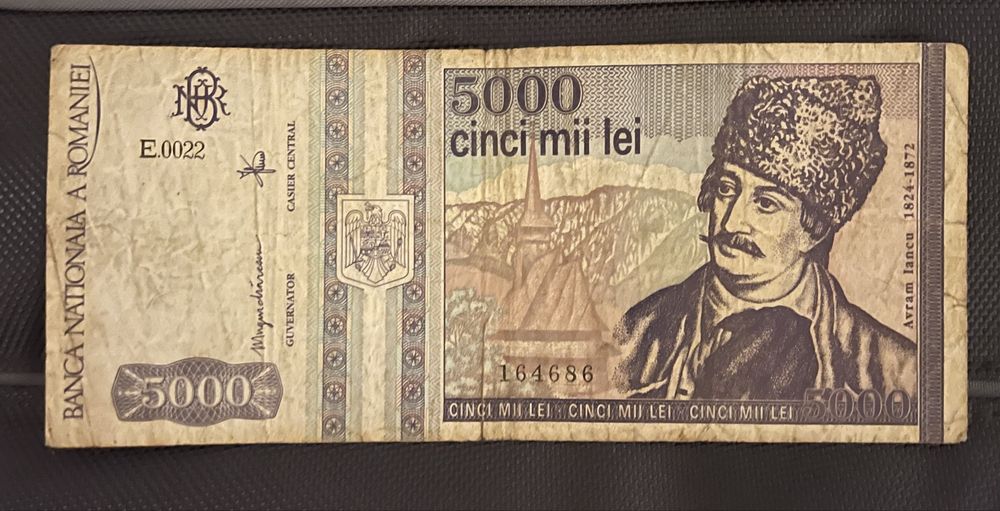 Bacnotă 5000 lei din 1993