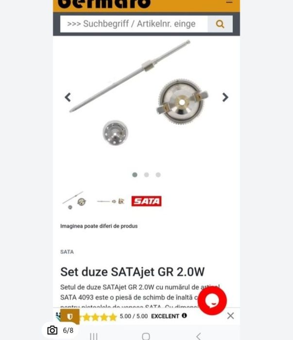 Set Duze SATA Jet GR 4000 2.0W  Pistol Vopsit