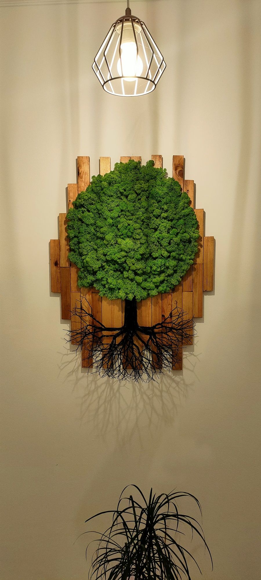 Copacul vieții, licheni, lemn, sârmă, Handmade