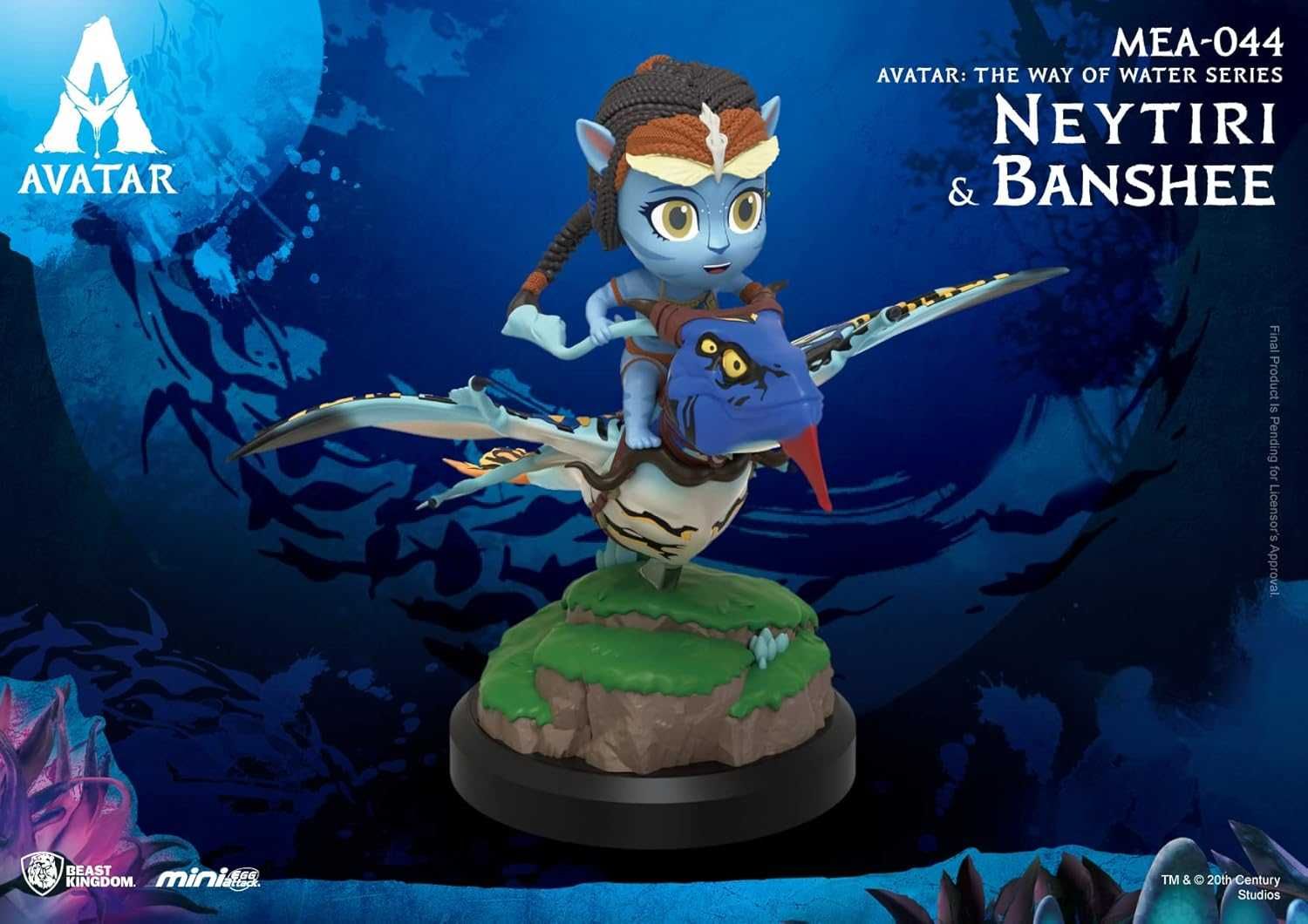 AVATAR The way of Water екшън фигурка Neytiri & Banshee 7,6 см