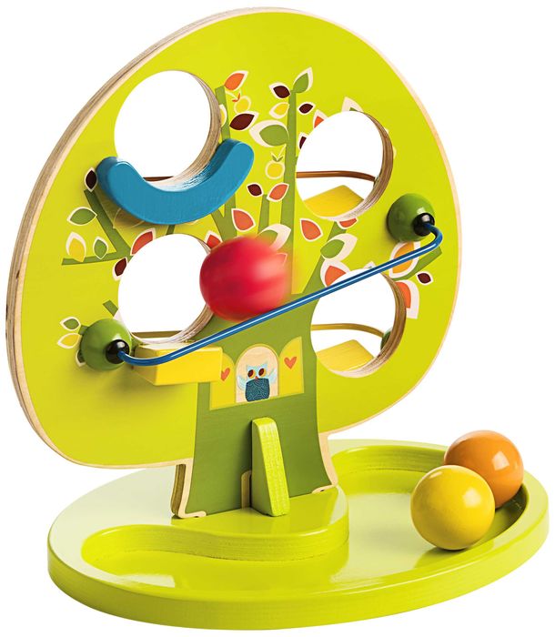 НОВА! Дървена писта с 3 топки ролбан Дърво