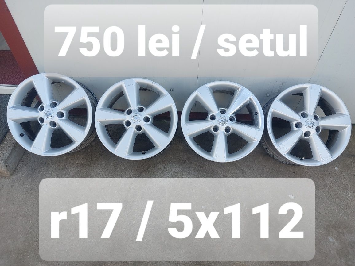 Jante aluminiu r17 / Nissan Dacia Renault Kia Hyundai Mazda/ 5x114,3