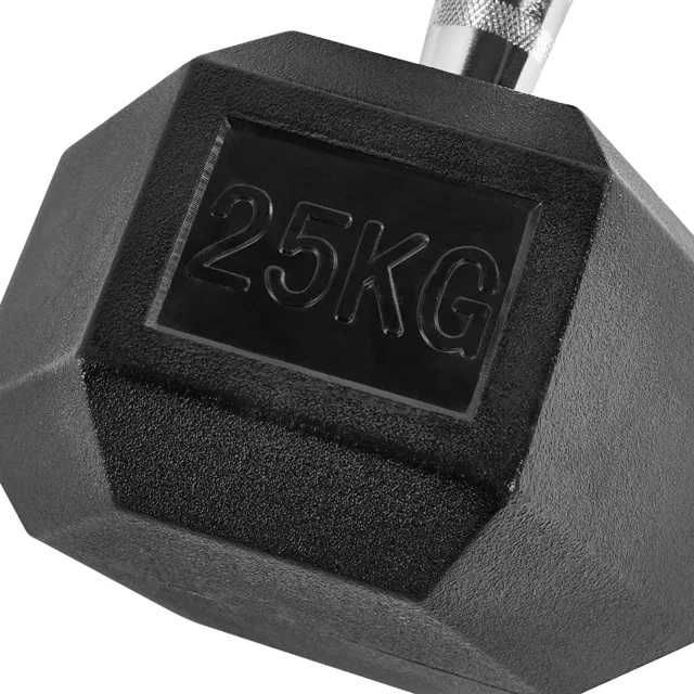 Гумирани Дъмбели HEX-Pro 5-35 кг, 13 чифта , Гири Хексагонал , Фитнес