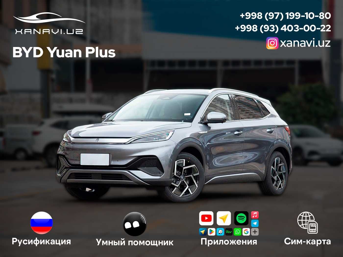 Русификация BYD Yuan Plus в Xanavi! Сим карта и Приложения