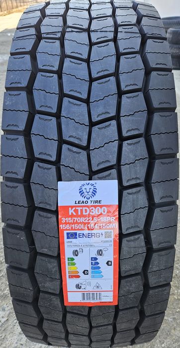 315/70 R22.5, 156L, LEAO KTD300 18PR, Anvelope tractiune M+S