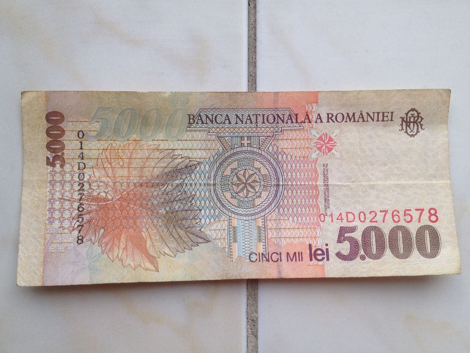 Bancnota 5,000 lei din 1998