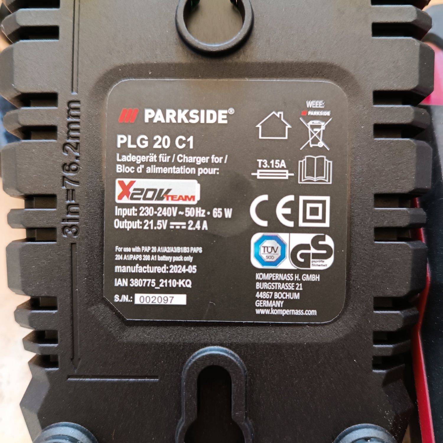 20V-2 и 4 Ah/Комплект Батерия Parkside/Парксайд
