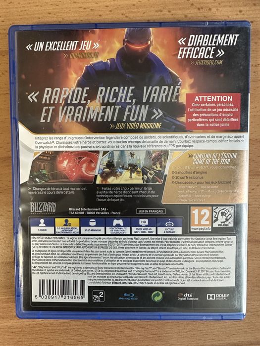 Overwatch PS4  игра на годината