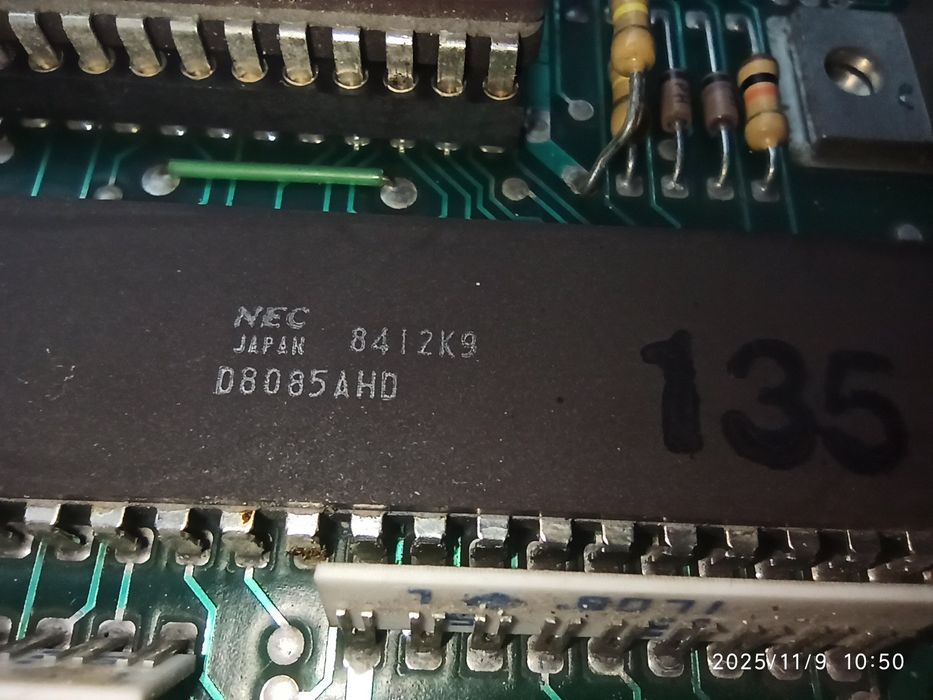 Placa computer anii 80 cu cips NEC Japan & Ireland +Mitsubishi