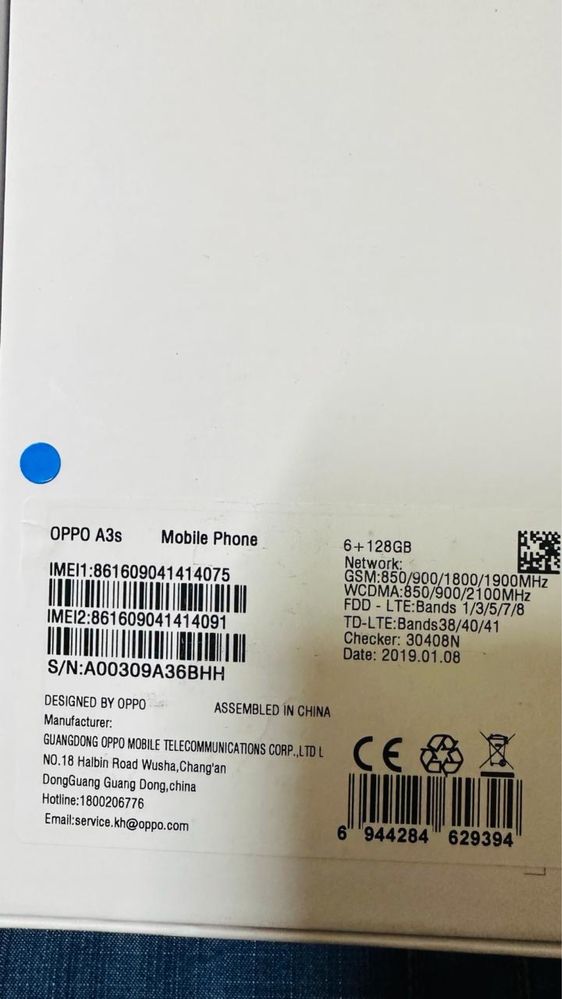 Oppo A3S 6/128gb