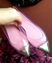 Balerini mărime 38 balerini dama roz pantofi transparenți