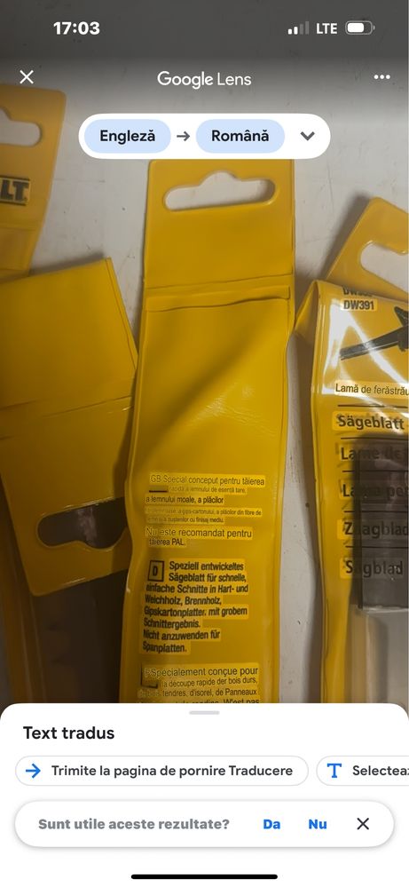 Lame aligator Dewalt Dw390/391