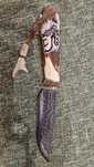 Cutit vanatoare maner cu urs, cerb mistret - 27cm