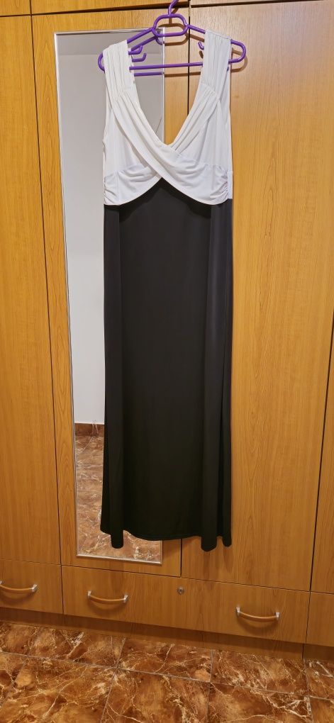 Rochie eleganta alb-negru