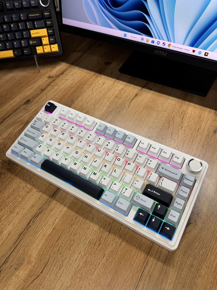 aula f75 игровая механическая клавиатура с сочным тайпингом