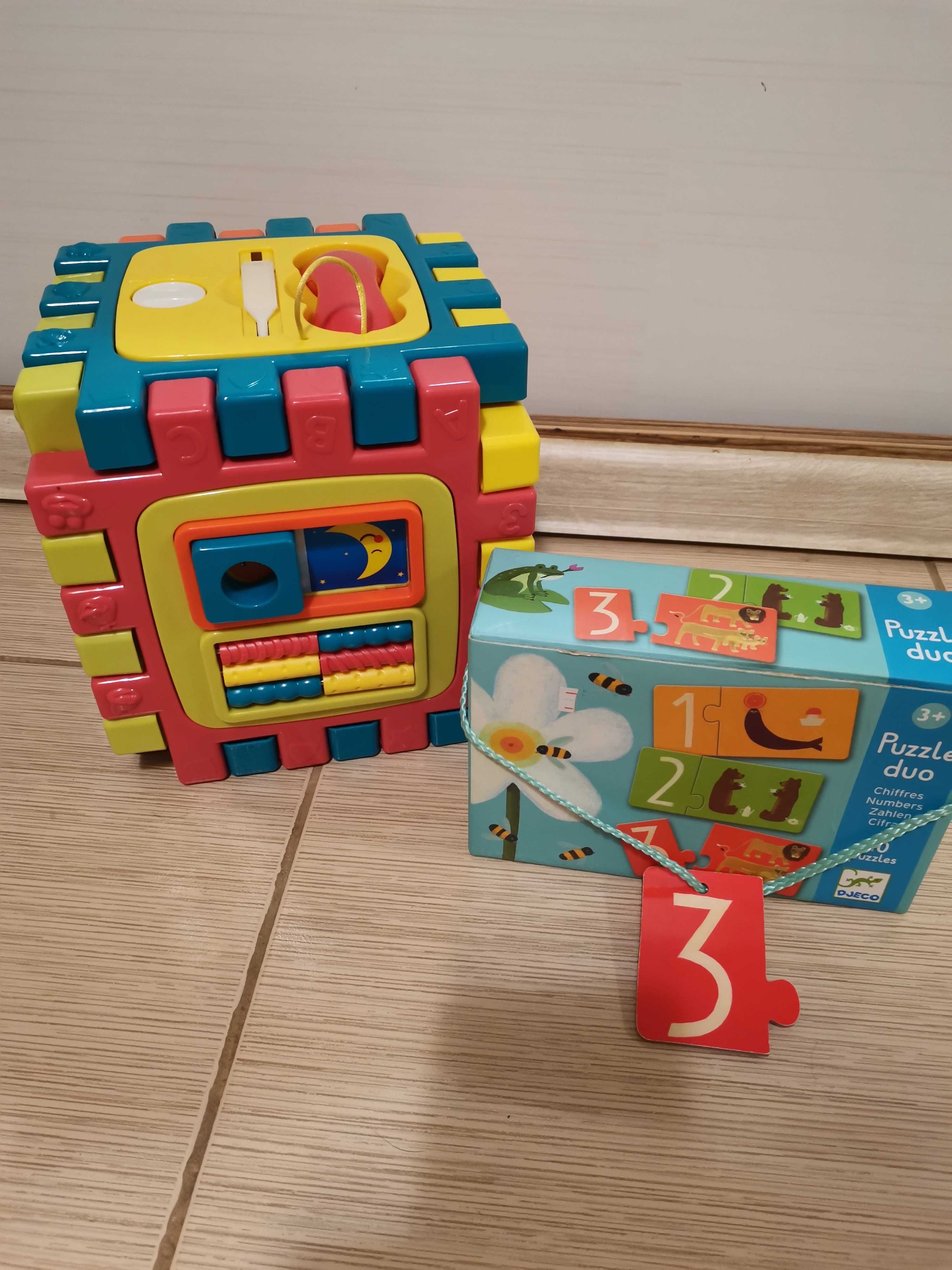 Cub sortator interactiv si puzzle numere potrivire