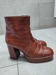 Botine Mango din imitație piele sarpe