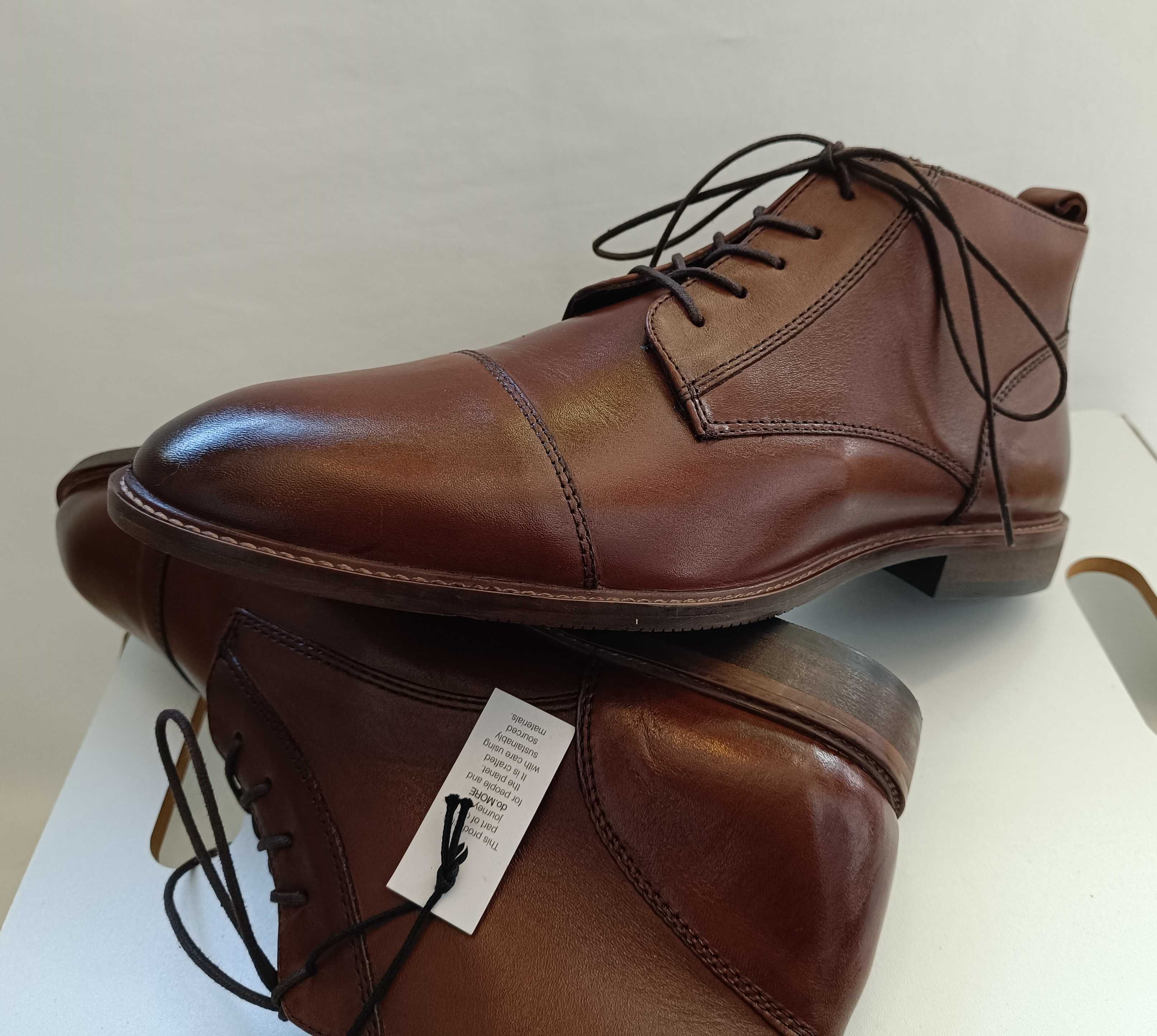 Ghete lace up 44 cap toe premium Pier One 44 piele naturala moale