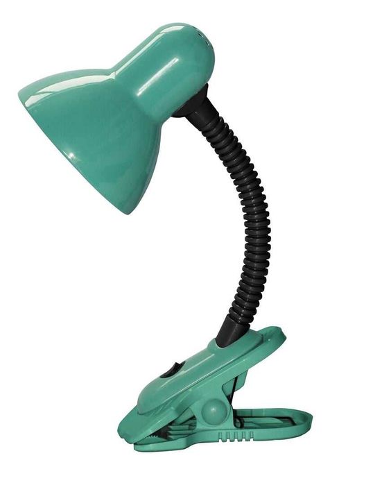 Lampă de birou cu clemă pentru blatul biroului, Verde/Turquoise