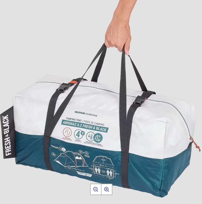 Cort camping 4 Persoane ARPENAZ 4.2 Fresh&Black - Second Hand