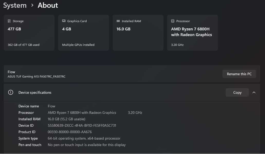 ASUS TUF Gaming A15 (2022)