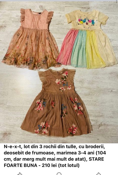 Lot rochite 4 ani Next