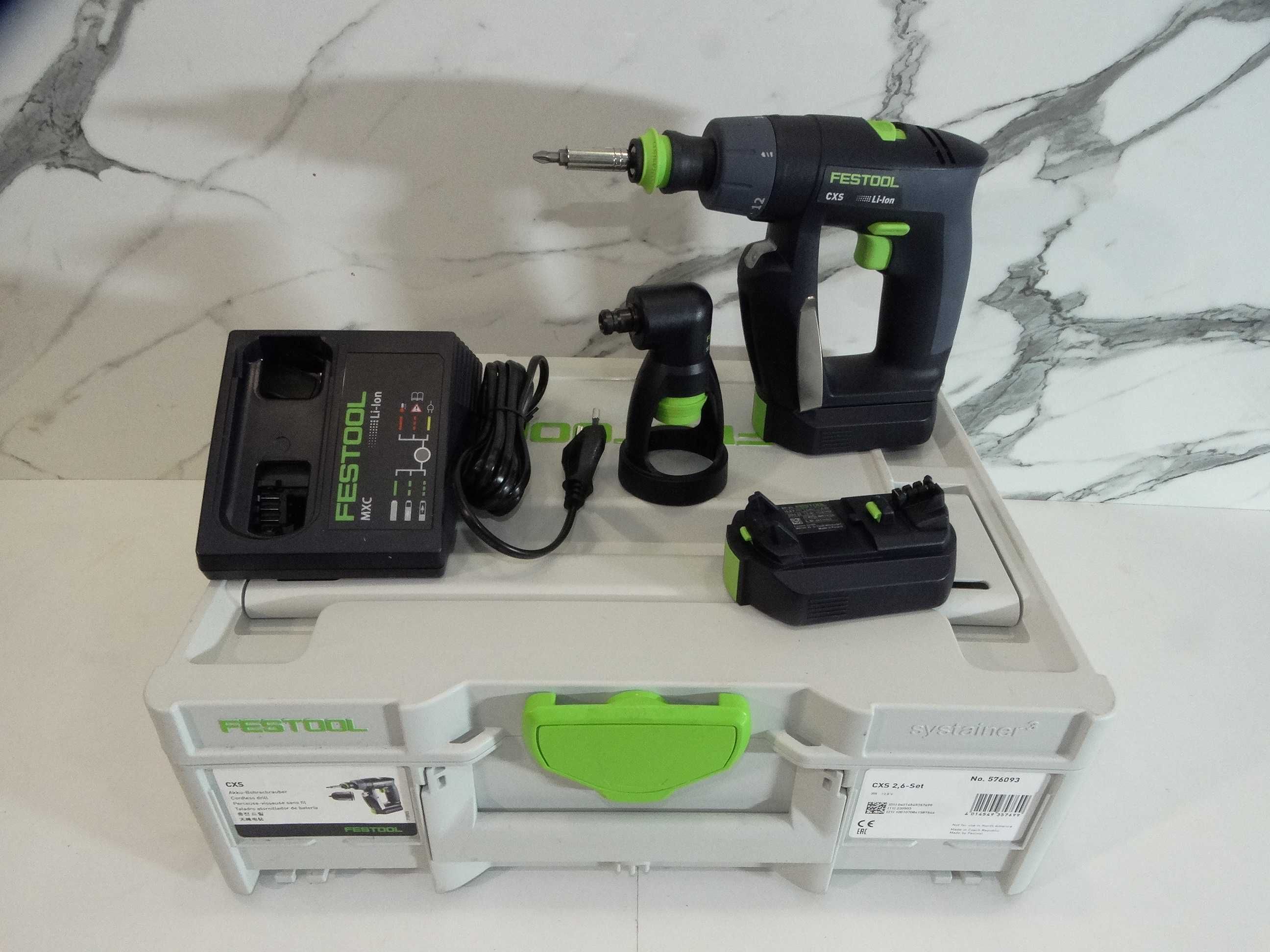 FESTOOL CXS Li 2.6 - Set - Компактен винтоверт 10.8V