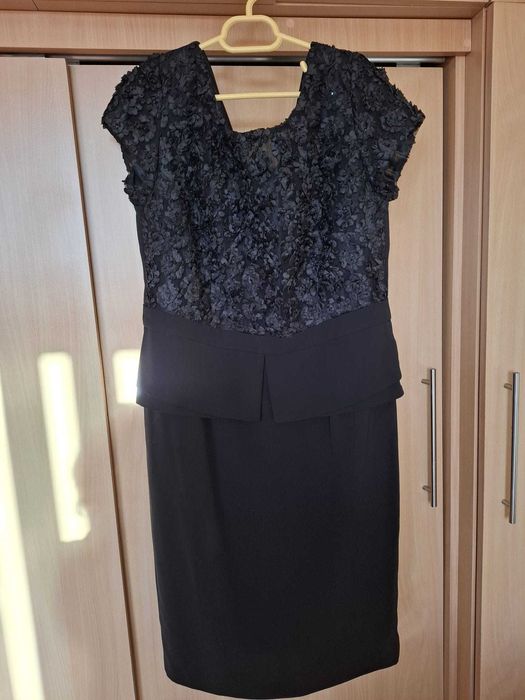 rochie neagra dama cu paiete marimea 46