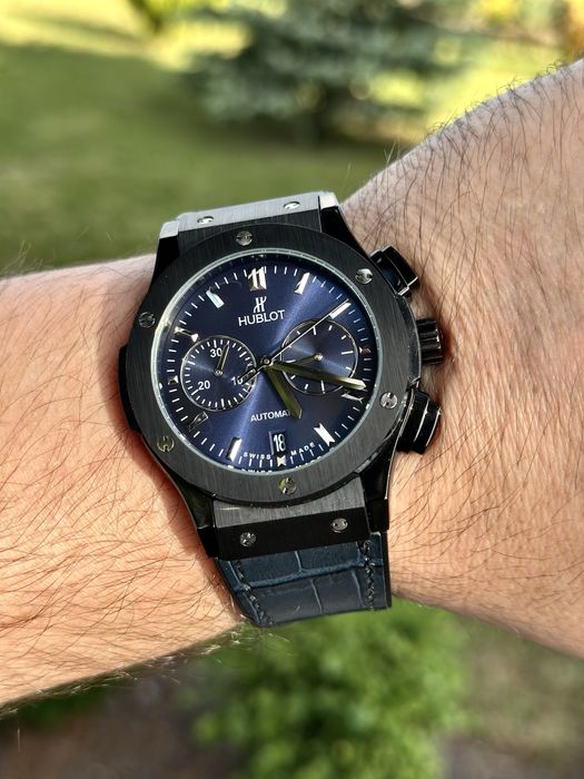ceas barbat hb classic fusion blue dial 45,mm