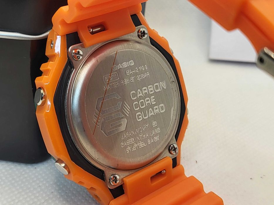 Ceas Sport Casio G-Shock GA-2100 SC Orange – Nou, Garanție 2 Ani