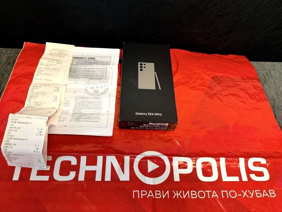 КАТО НОВ 512GB Samsung S24 Ultra Технополис Гаранция 2026 Gray | Сив