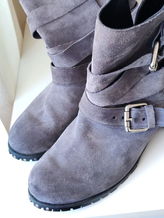 Botine damă 40 piele naturală întoarsă suede