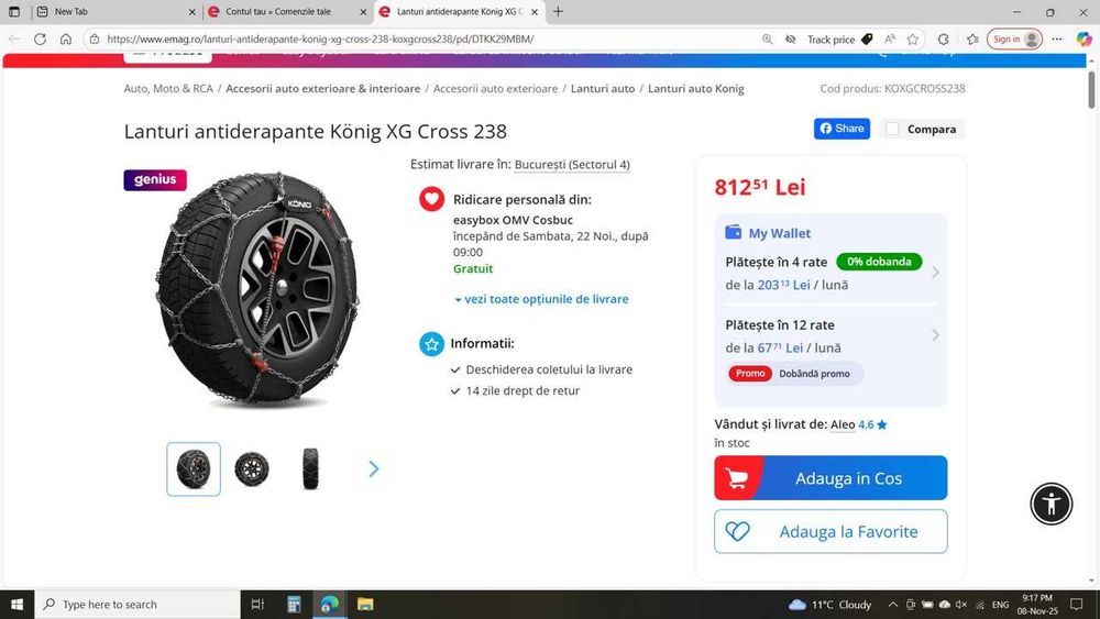 Lanturi antiderapante König XG Cross 238, ca noi