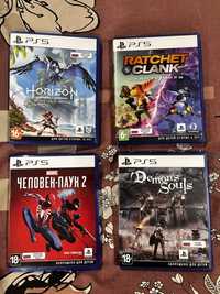 Игры для PS5 / Horizon / Spider man 2 / Demon’s Souls / Ratchet