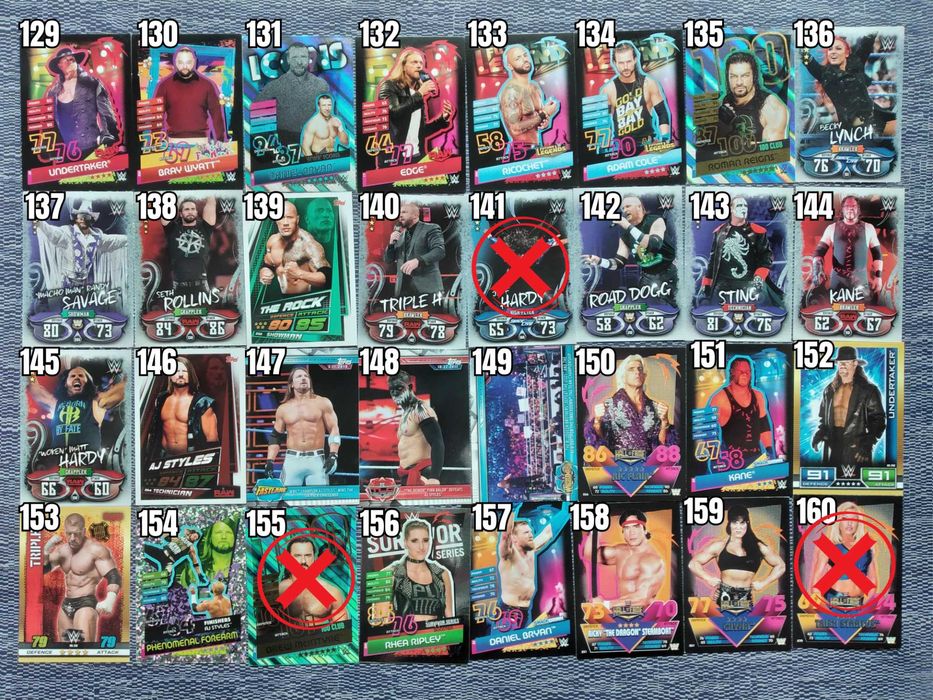 WWE Trading Cards Картички Кечисти John Cena HHH Undertaker Rock Кеч