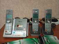 Продам радиотелефон AT&T три трубки на один телефонный номер.