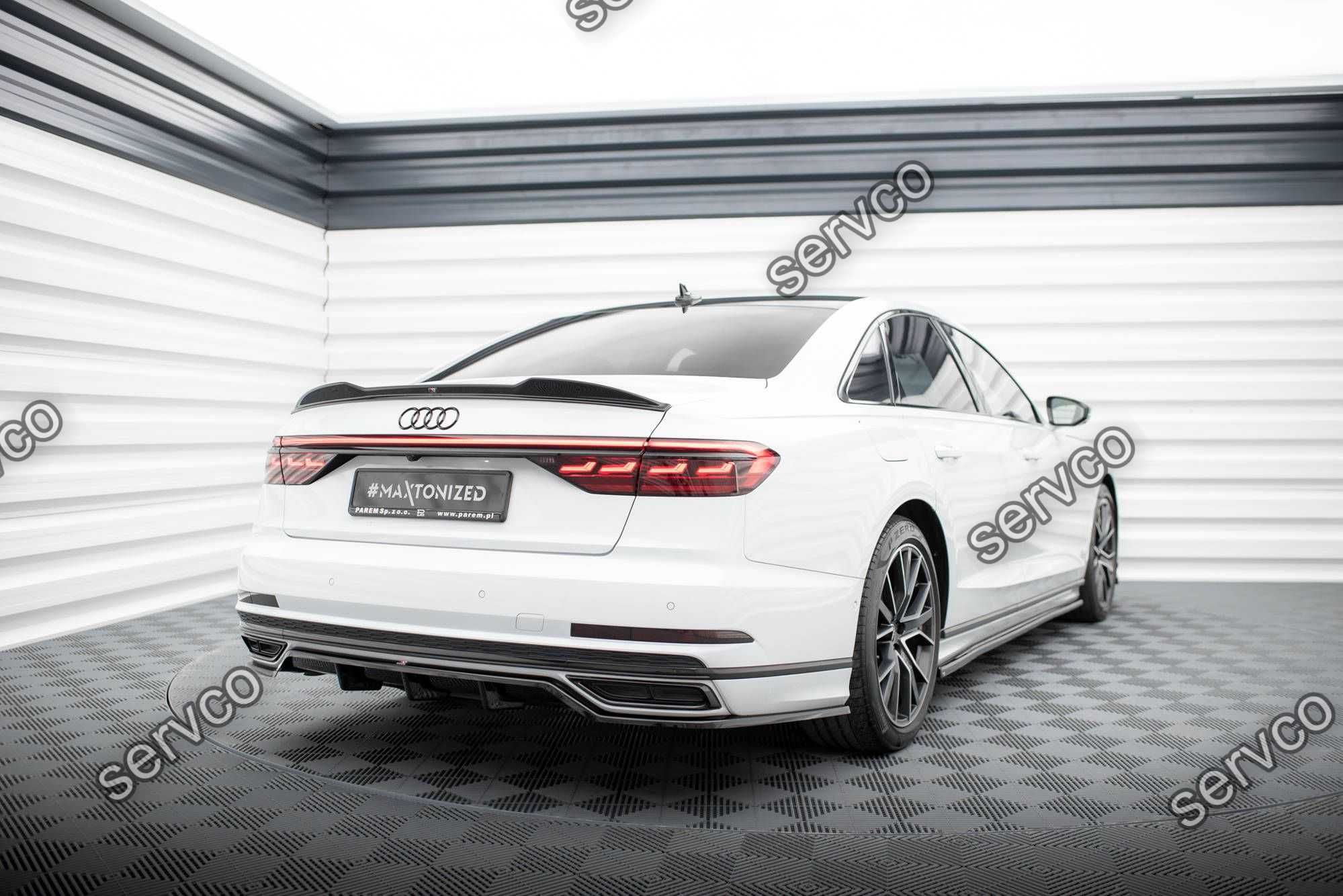 Eleron Audi A8 S8 Sline D5 3D 2017-2021 spoiler v1  Maxton Design