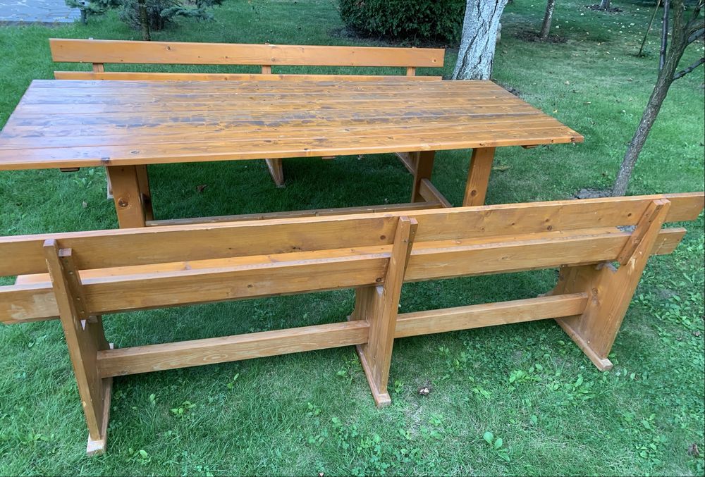 Set mobilier gradina - masa si 2 banci