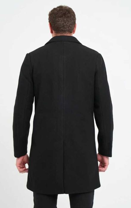 Palton slim de lux 48 M 50 L Michael Kors NOU lana si casmir negru