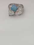 Vand inel argint vintage cu opal si zirconii