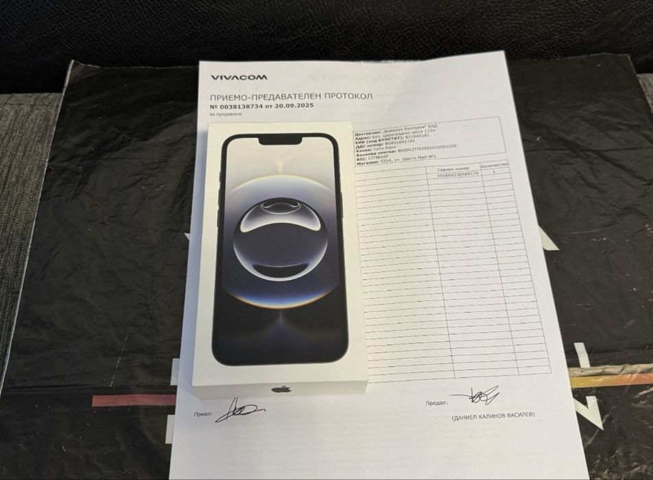 ЗАПЕЧАТАН 128GB iPhone 16e Vivacom Гаранция 2027 Black 16 e