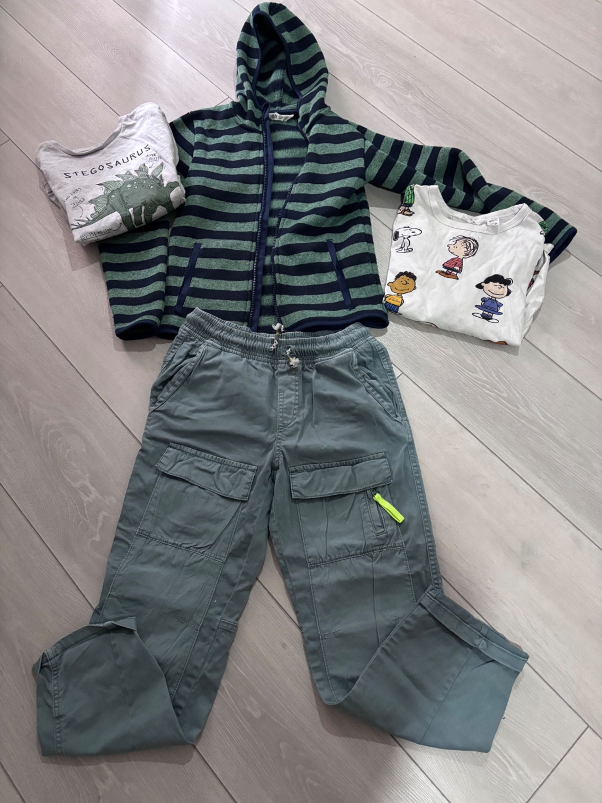 сет яке дънки и две блузи 134-140 zara hm
