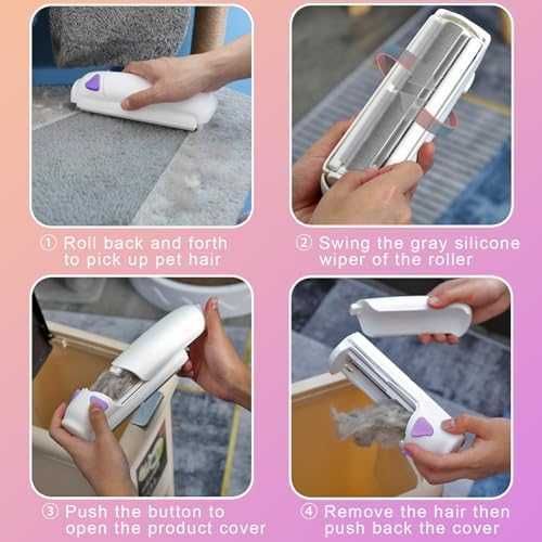 Нов Самопочистващ се Валяк за Косми Лепкава Четка за Домашни Любимци