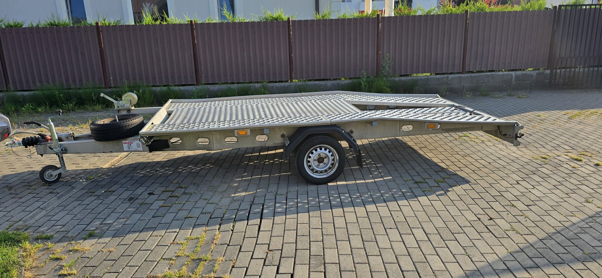 Trailer, platforma auto 1 ax, o axa, 1800 kg
